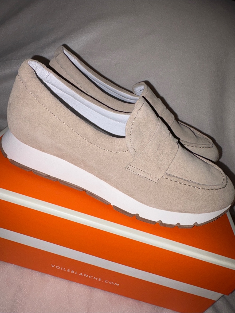 NWT VOILE BLANCHE Julia Hybrid Loafer Sneaker in Light Beige - Picture 8 of 13